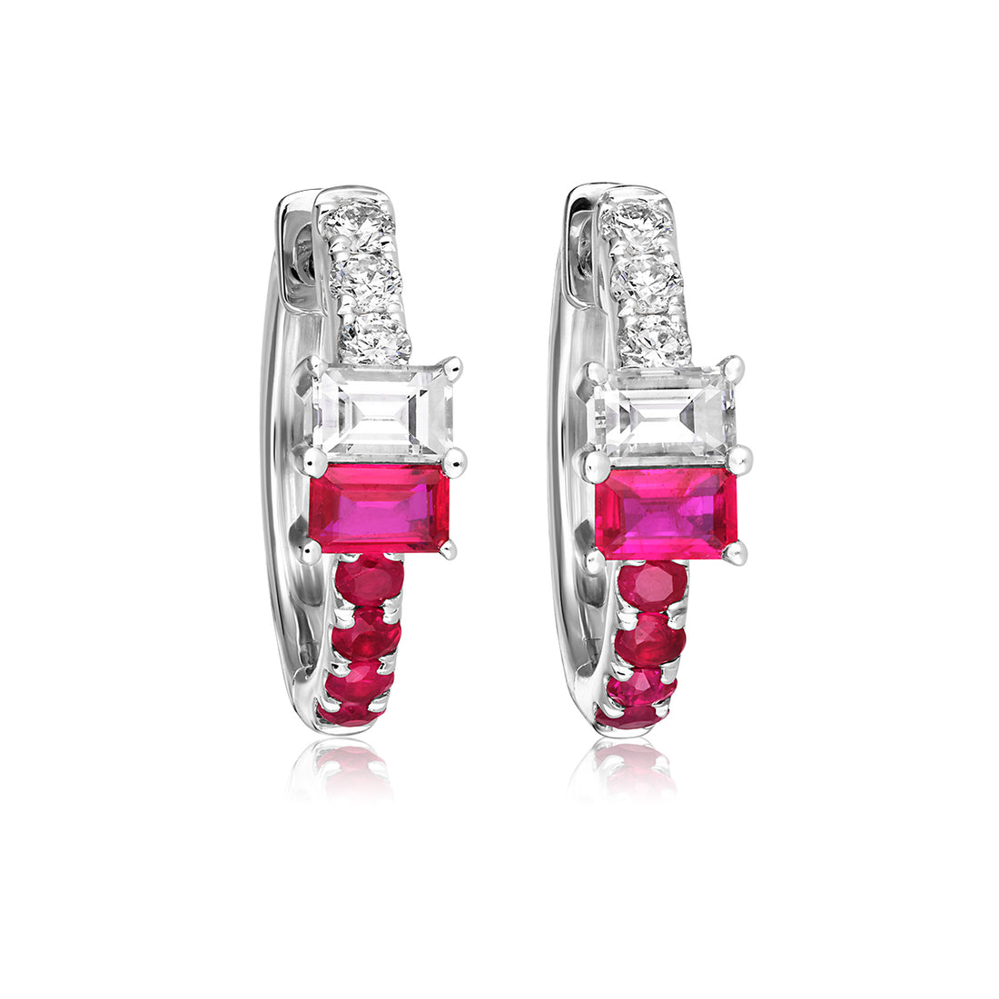 Ruby and Diamond Earrings