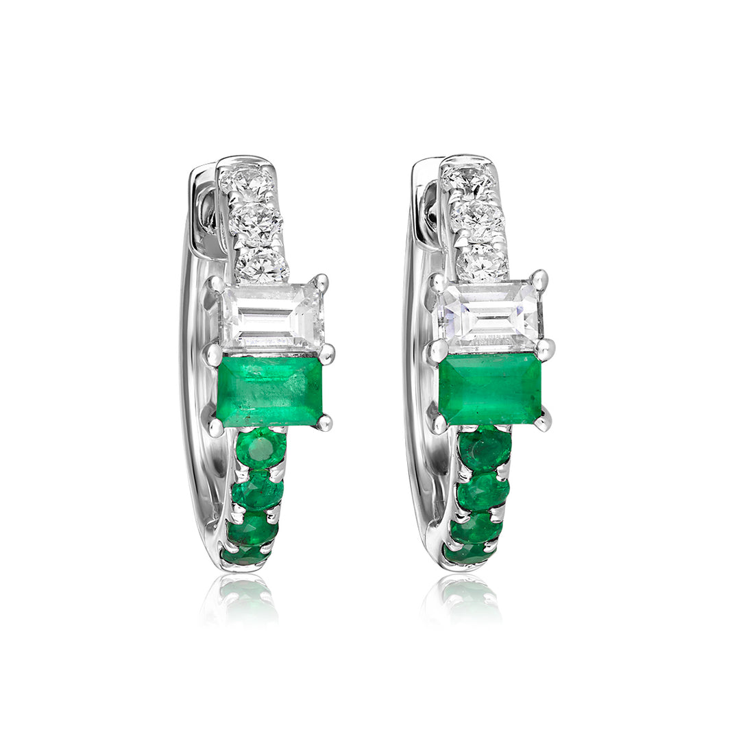 Emerald and Diamond Earrings