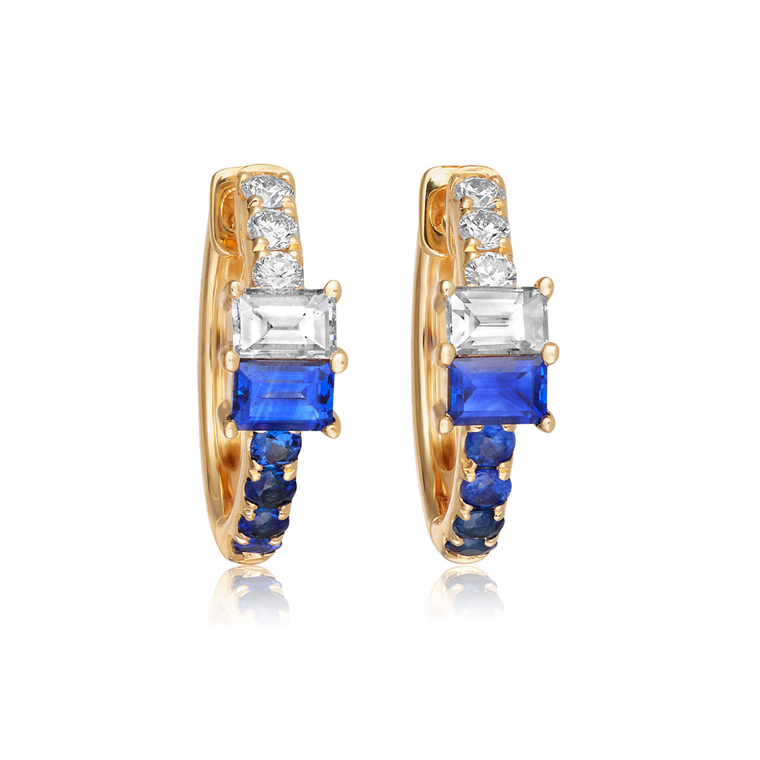 Sapphire and Diamond Earrings