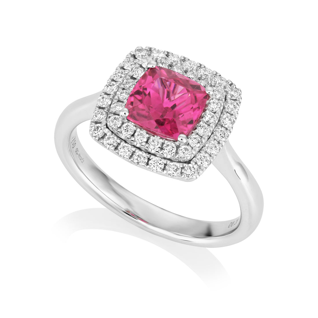 Rubellite and Diamond Ring