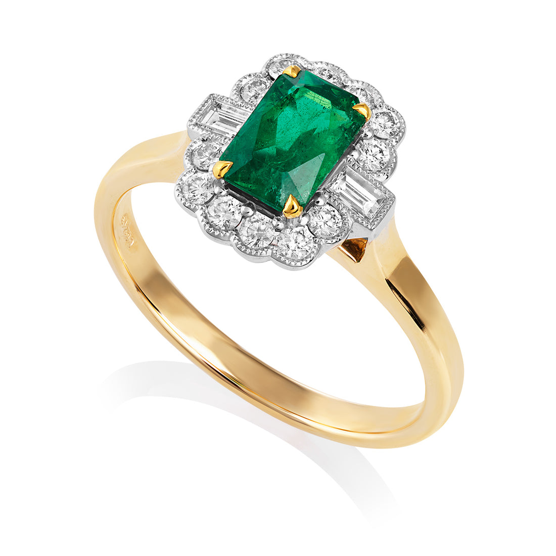 Emerald and Diamond Ring