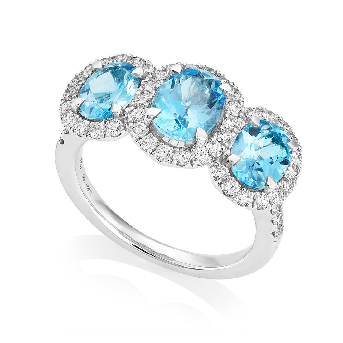 Aquamarine and Diamond Ring