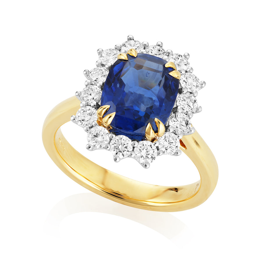 Sapphire and Diamond Ring