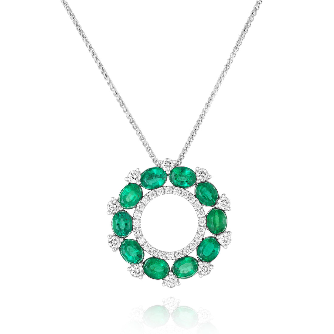 Emerald and Diamond Pendant