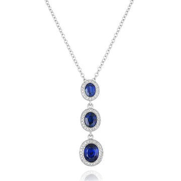 Sapphire and Diamond Necklace