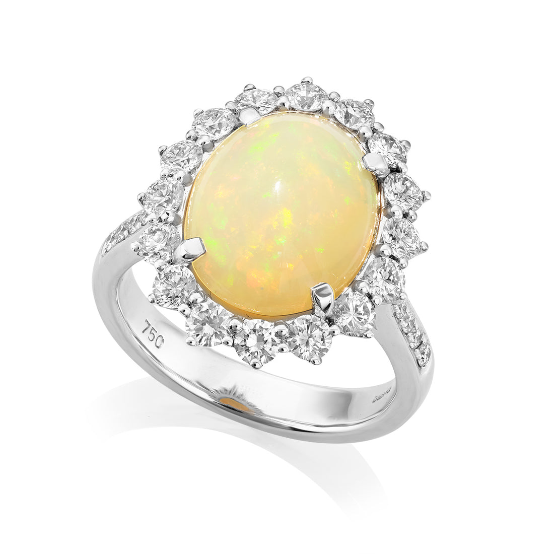 Opal and Diamond Ring
