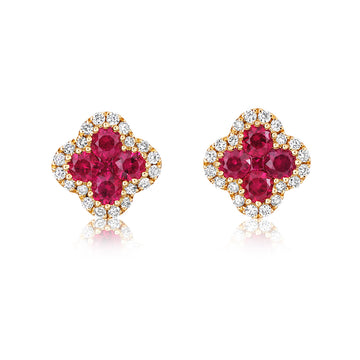 Ruby and Diamond Earrings