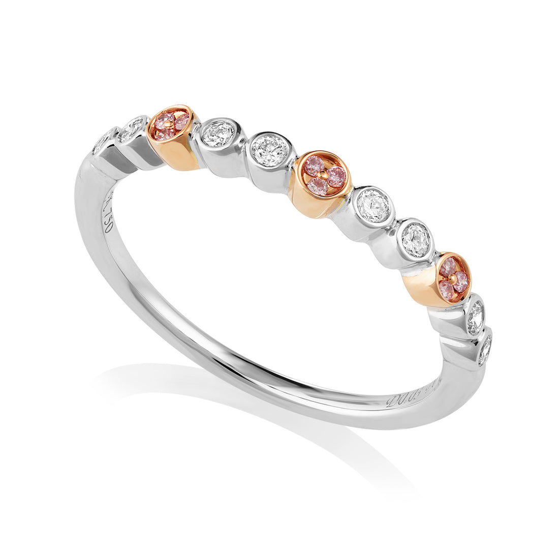 Pink Diamond and Diamond Ring