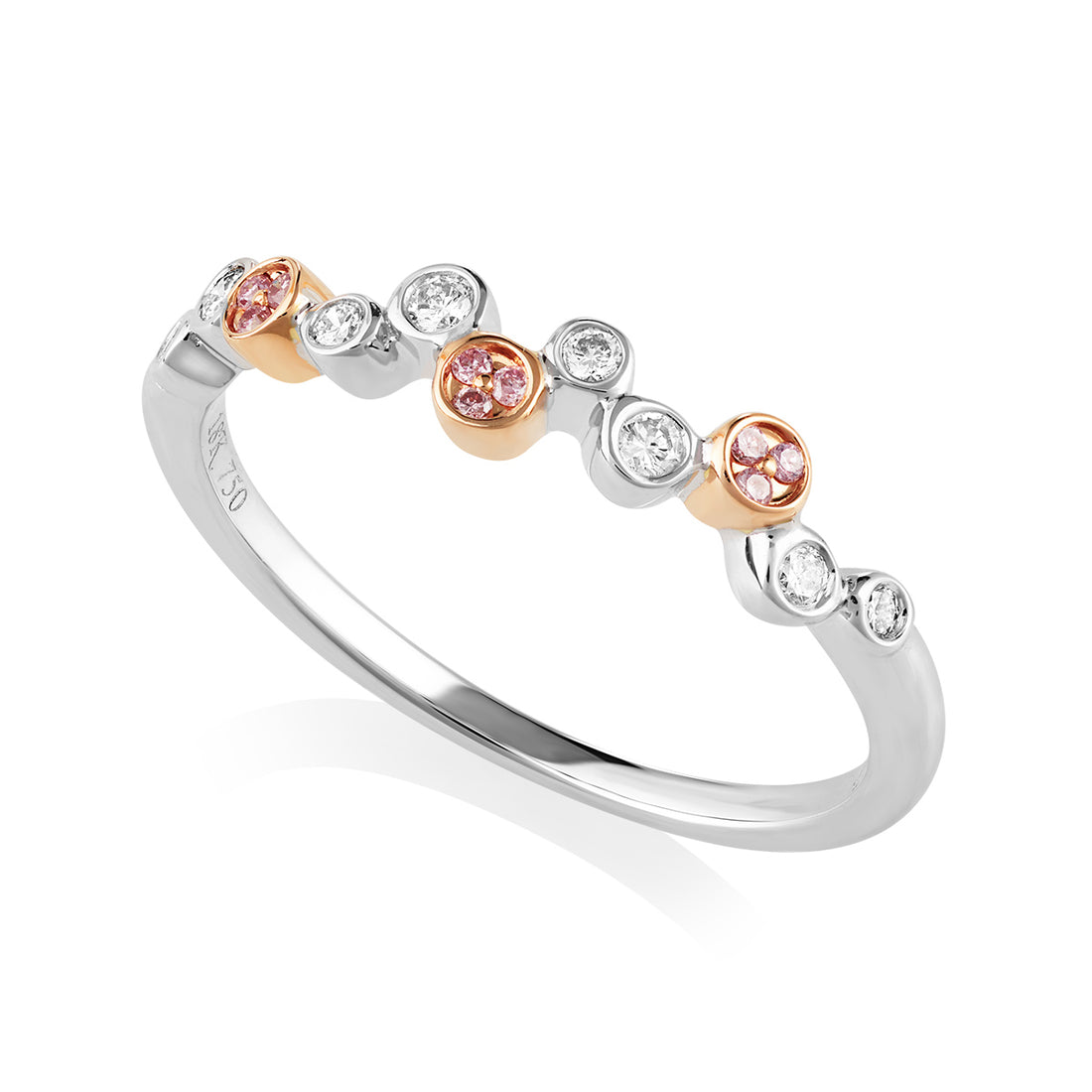 Pink Diamond and Diamond Ring