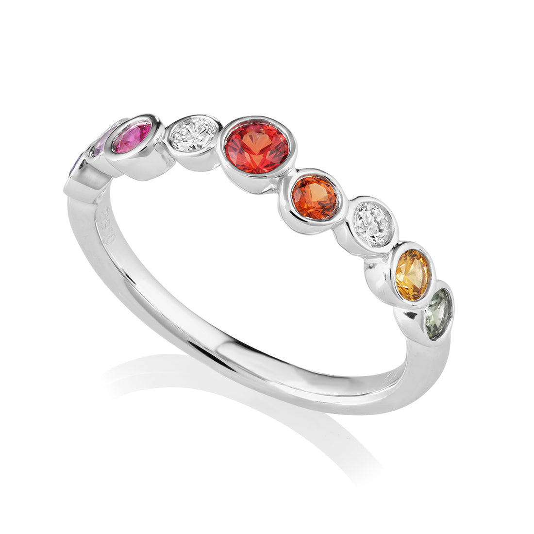 Fancy Sapphire and Diamond Ring