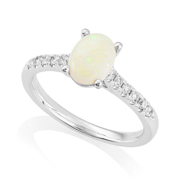 Opal and Diamond Ring