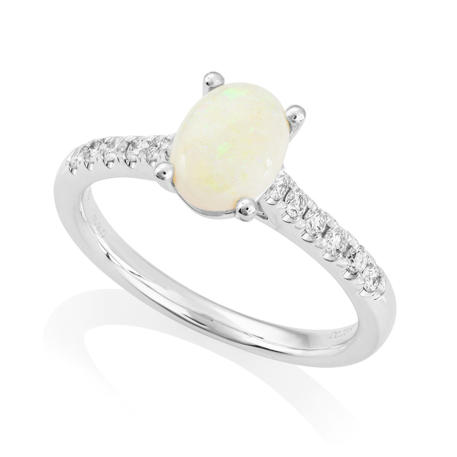 Opal and Diamond Ring