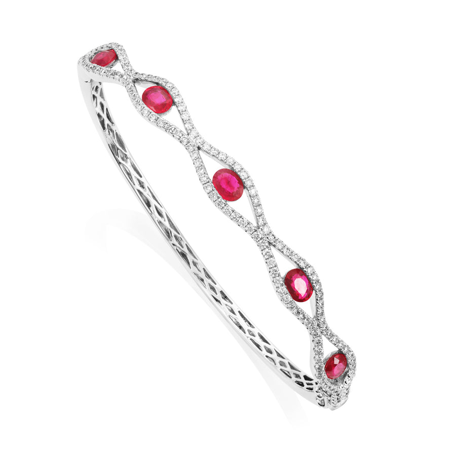 Ruby and Diamond Bangle