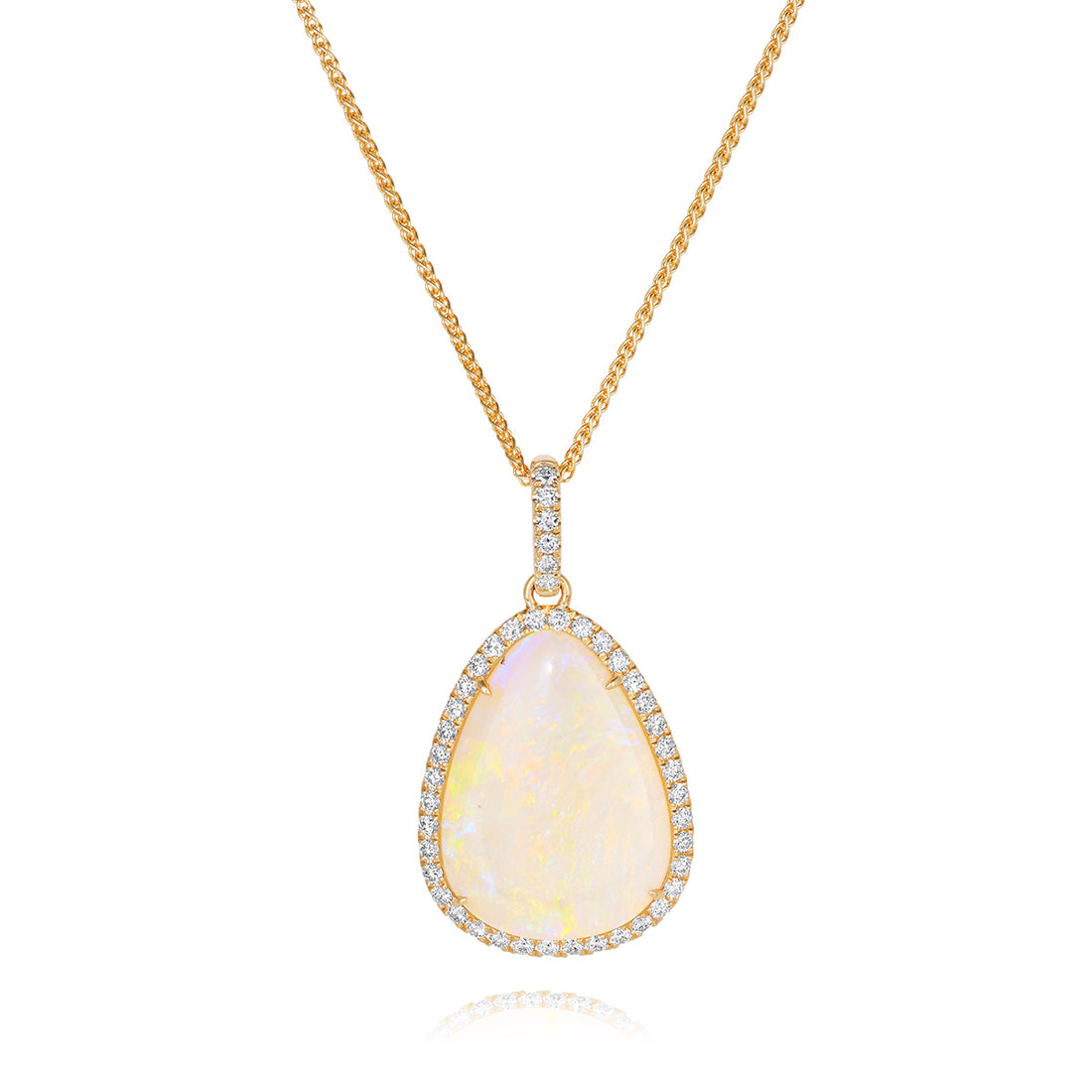 Opal and Diamond Pendant