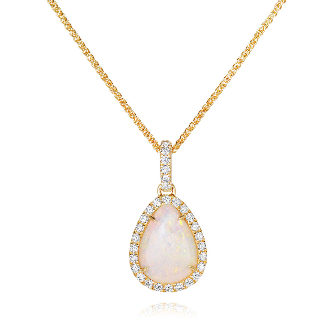 Opal and Diamond Pendant