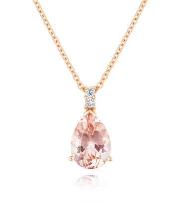 Morganite and Diamond Pendant
