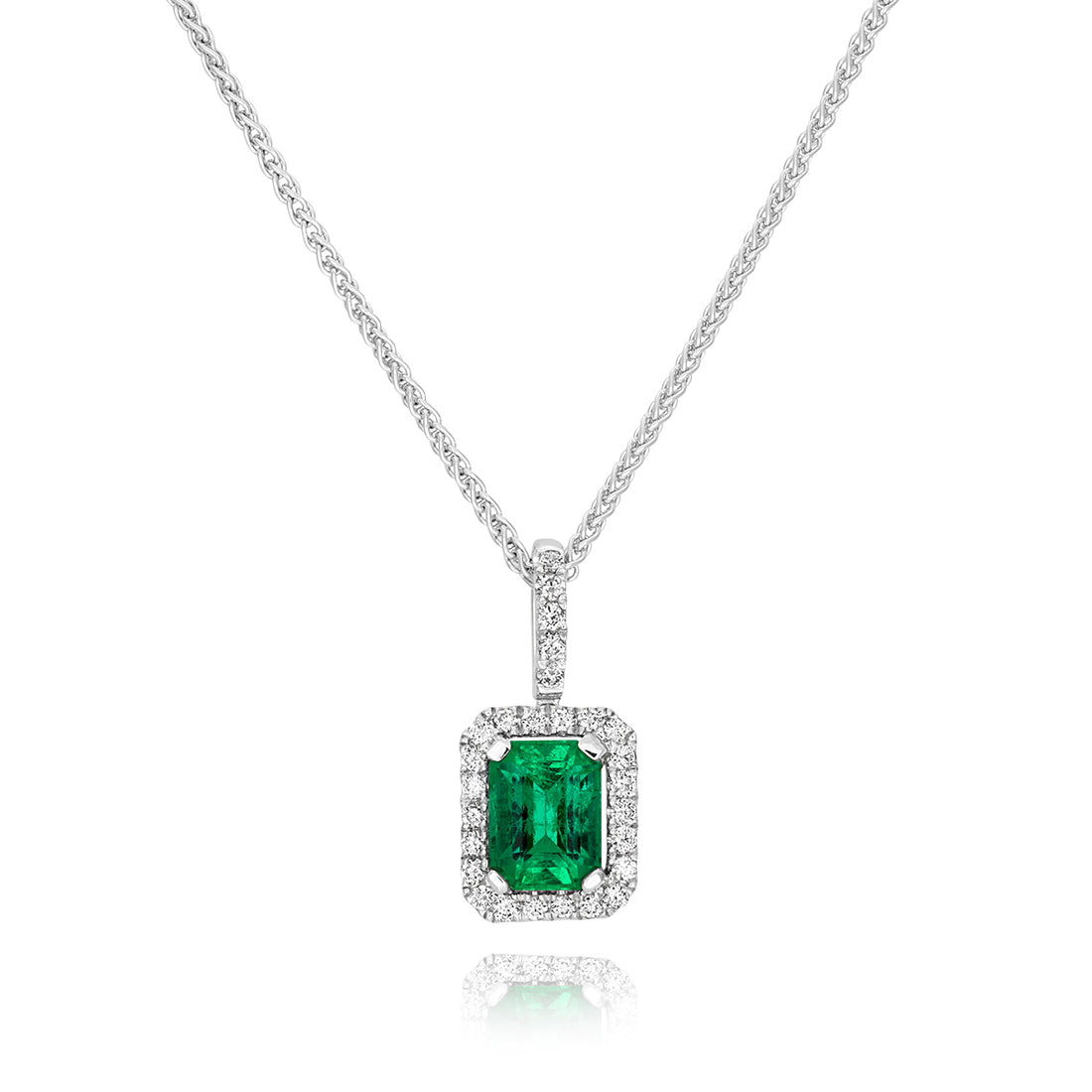 Emerald and Diamond Pendant