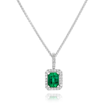 Emerald and Diamond Pendant