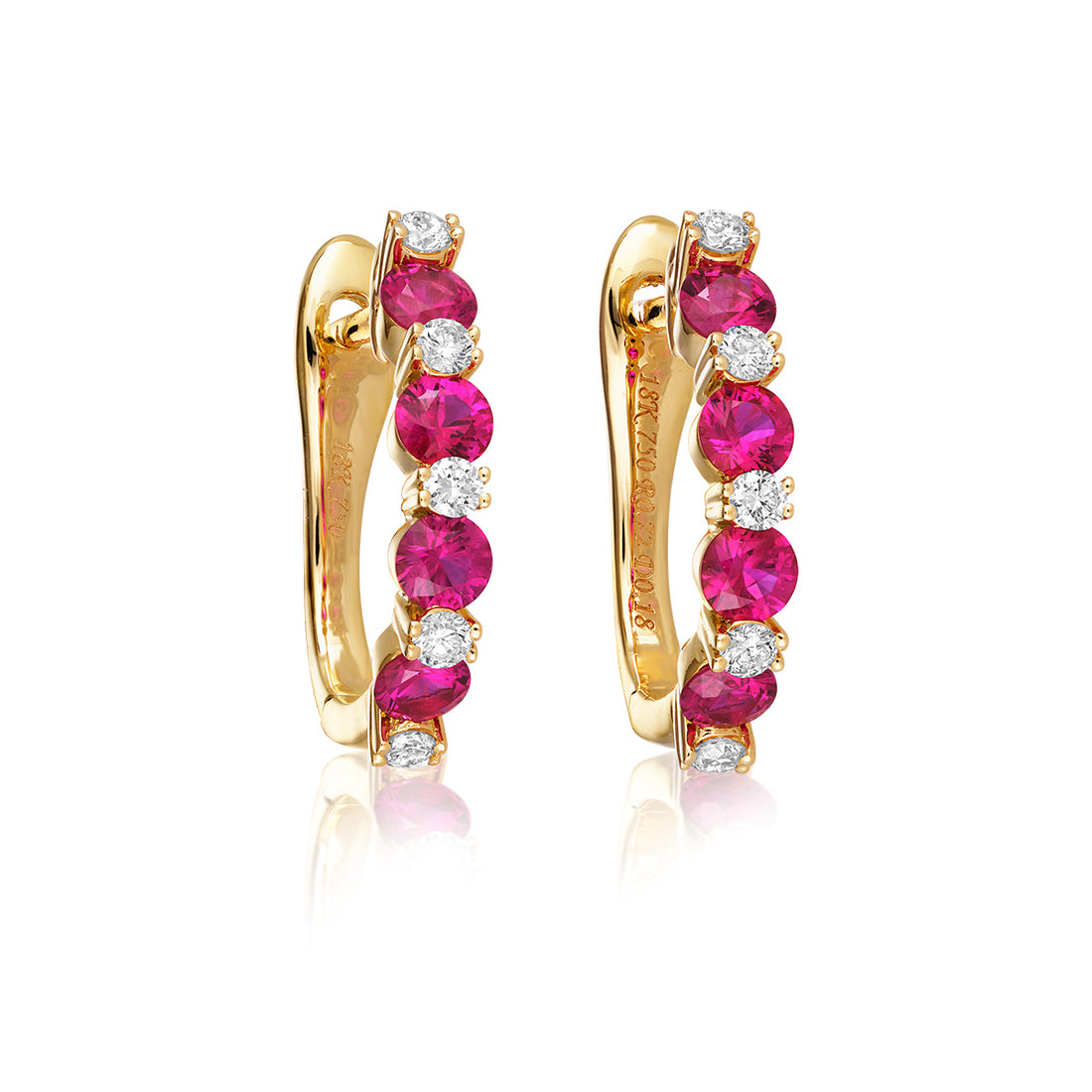 Ruby and Diamond Earrings