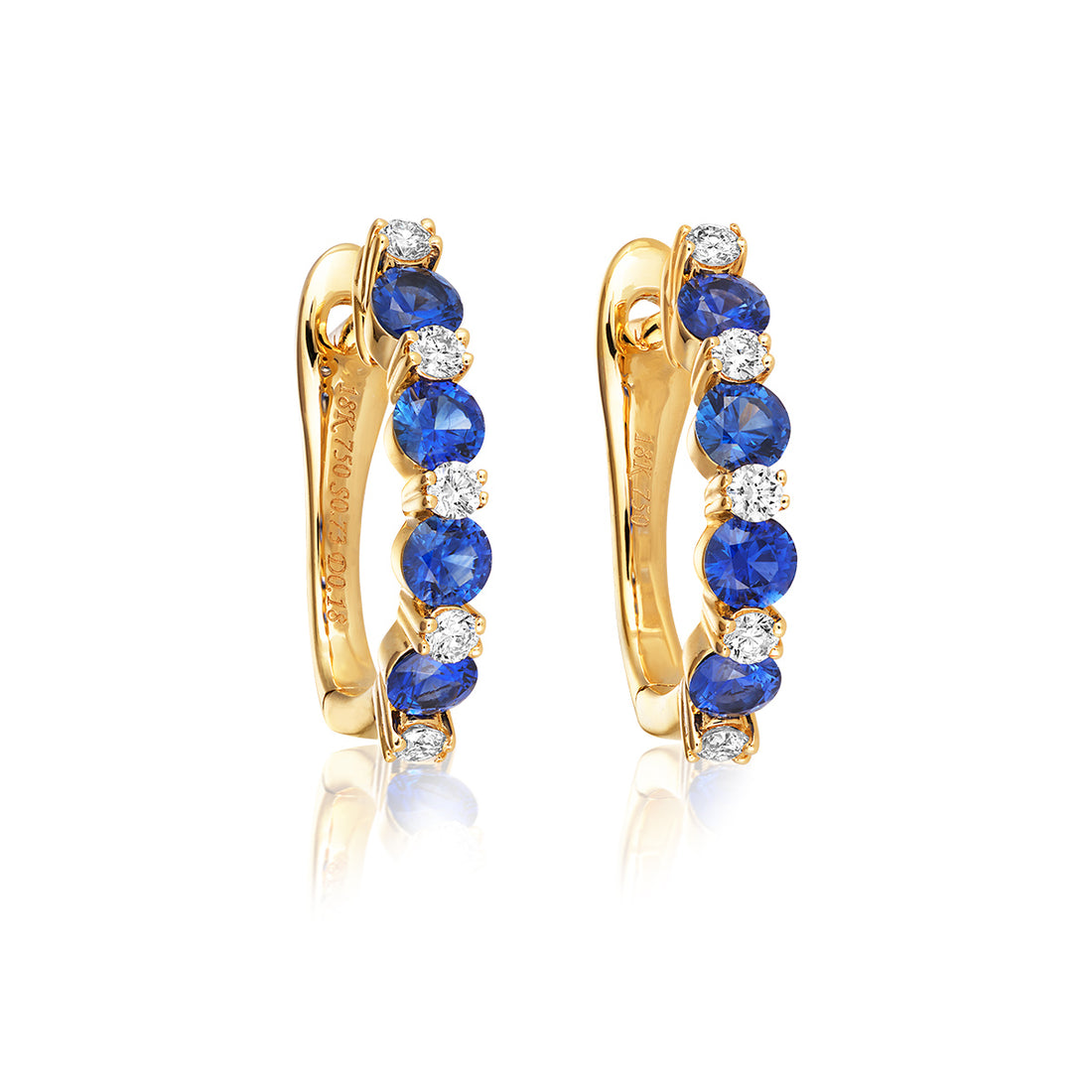 Sapphire and Diamond Earrings