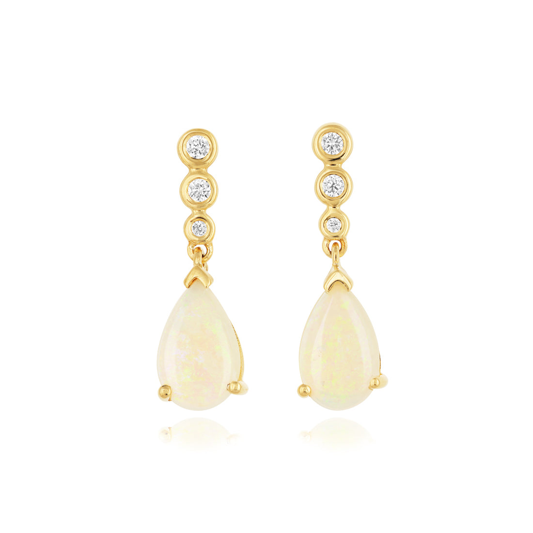 Opal and Diamond Earrings