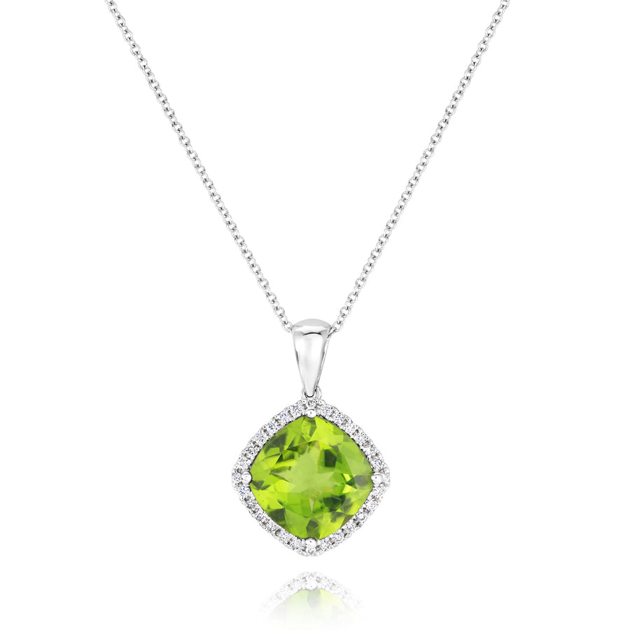 Peridot and Diamond Pendant