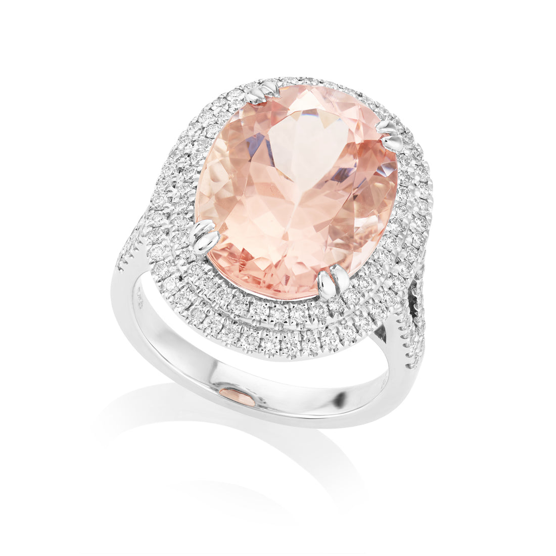 Morganite and Diamond Ring