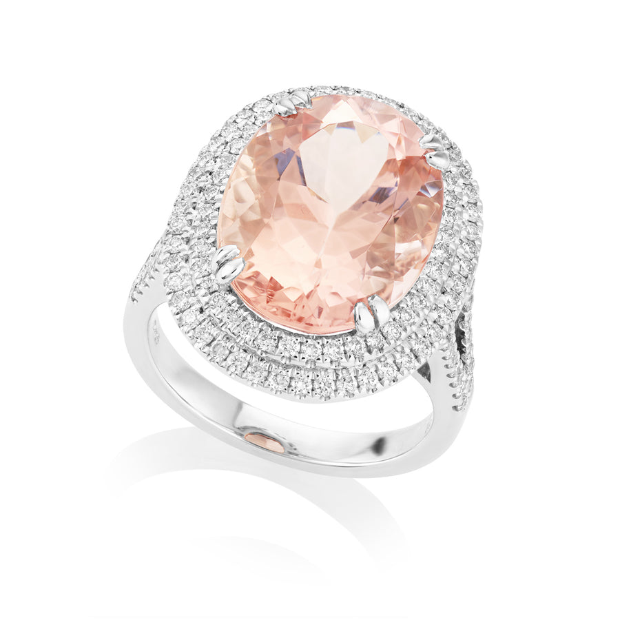 Morganite and Diamond Ring