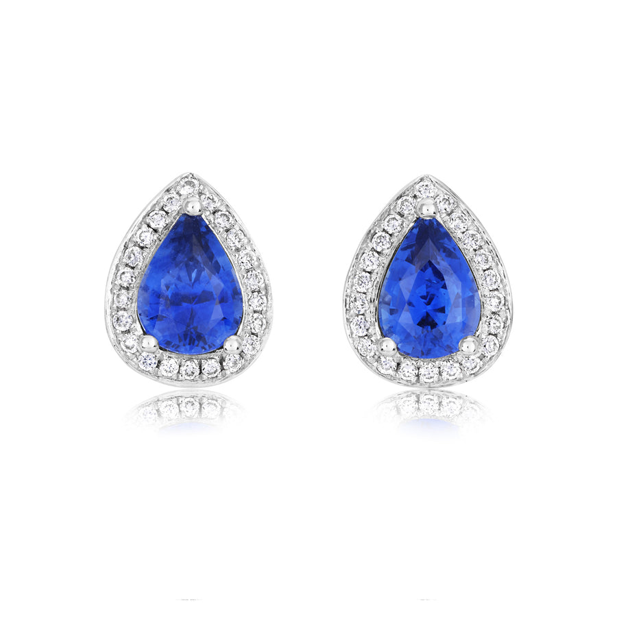 Sapphire and Diamond Earrings