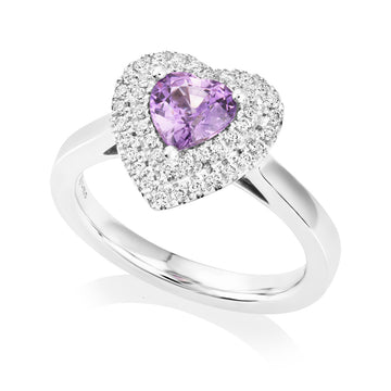 Purple Sapphire and Diamond Ring