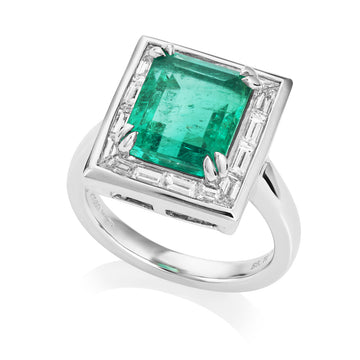 Emerald and Diamond Ring