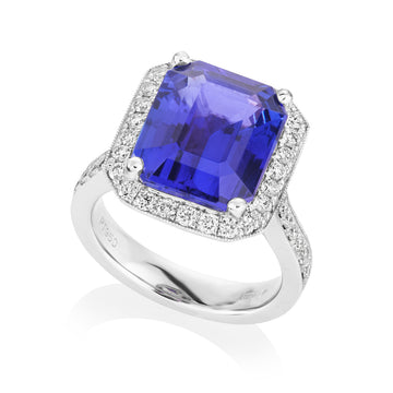 Tanzanite and Diamond Ring