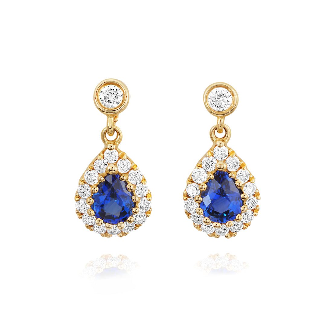 Sapphire and Diamond Earrings