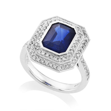 Sapphire and Diamond Ring