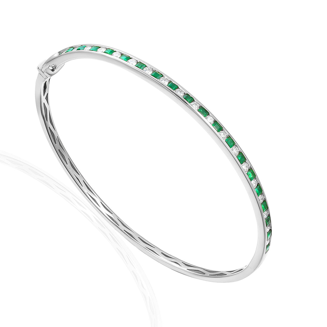 Emerald and Diamond Bangle