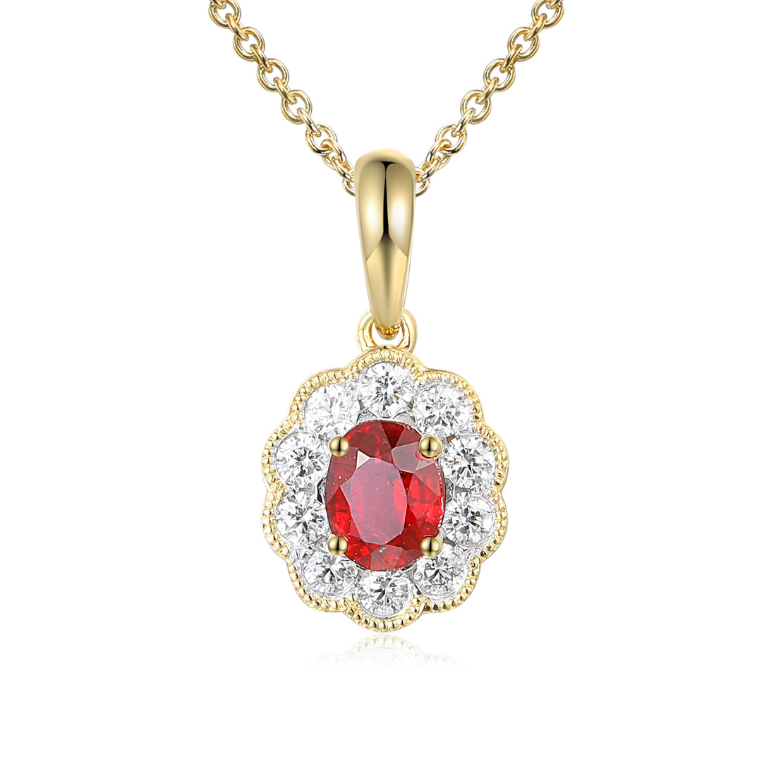 Ruby and Diamond Pendant