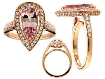 Morganite and Diamond Ring