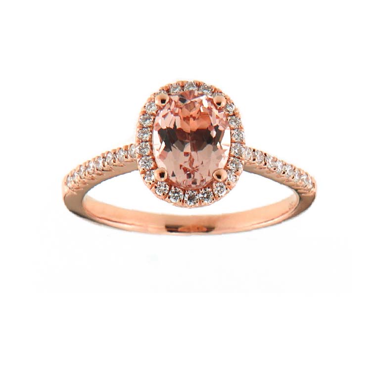 Morganite and Diamond Ring