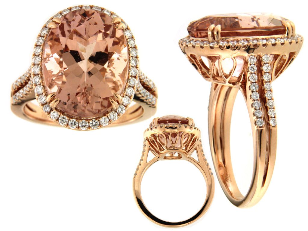 Morganite and Diamond Ring