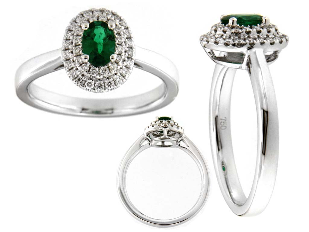 Emerald and Diamond Ring