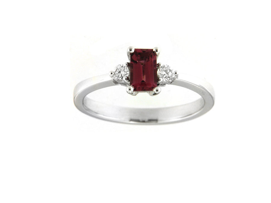 Pink Tourmaline and Diamond Ring