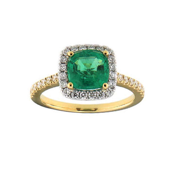 Emerald and Diamond Ring