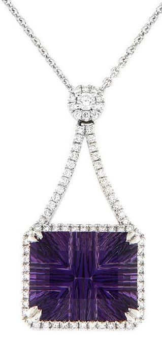 Amethyst and Diamond Necklace