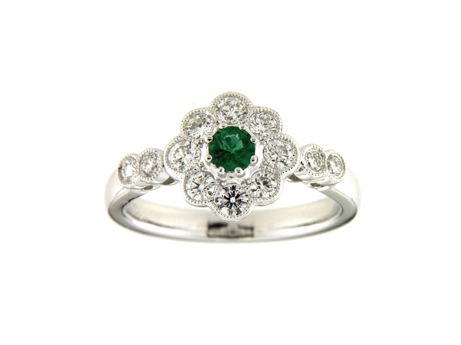 Emerald and Diamond Ring