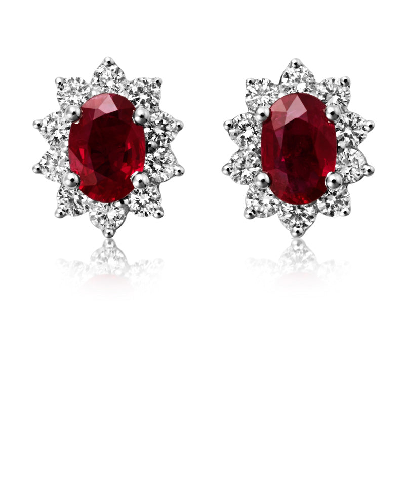 Ruby and Diamond Earrings