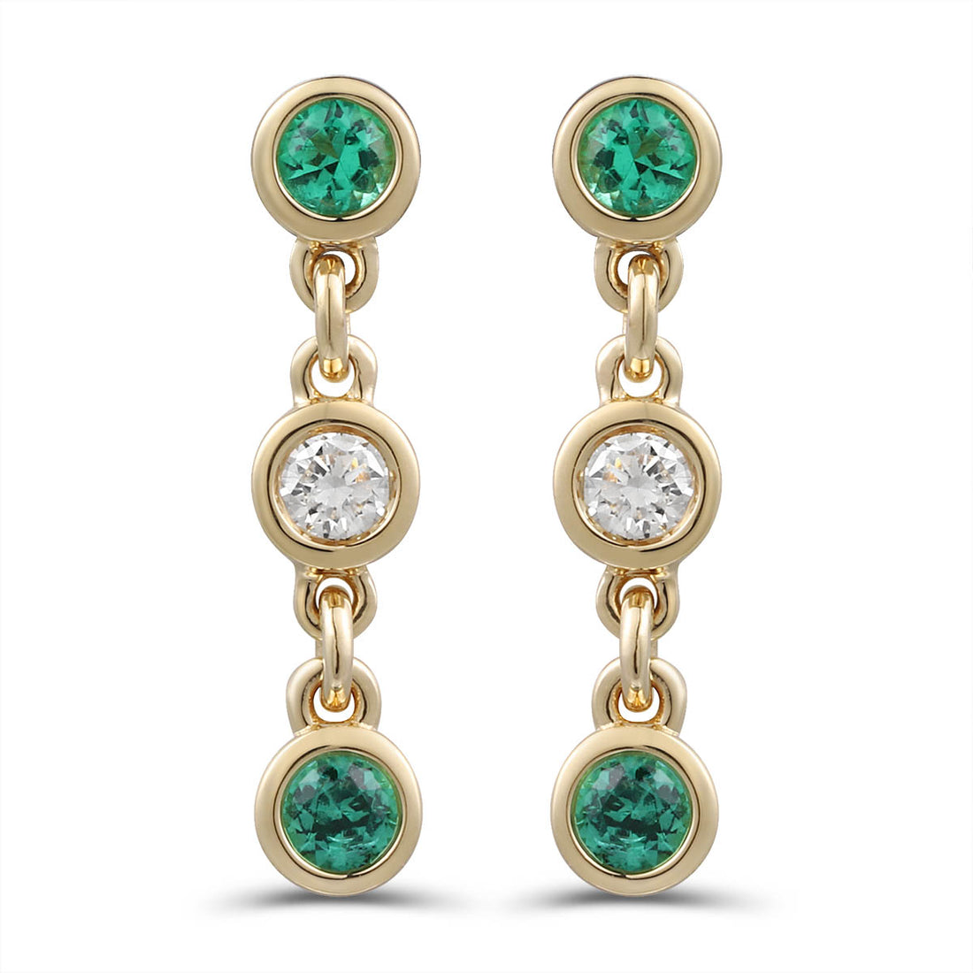 Emerald and Diamond Earrings