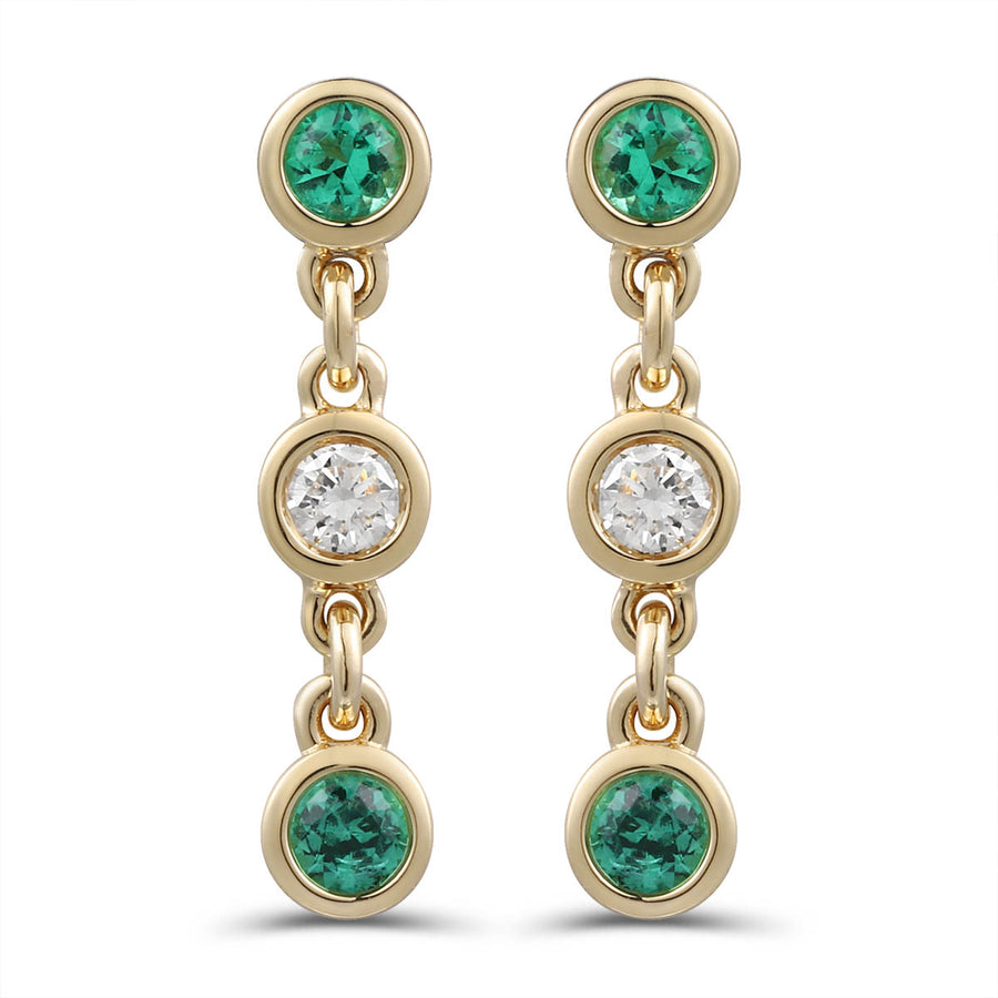 Emerald and Diamond Earrings