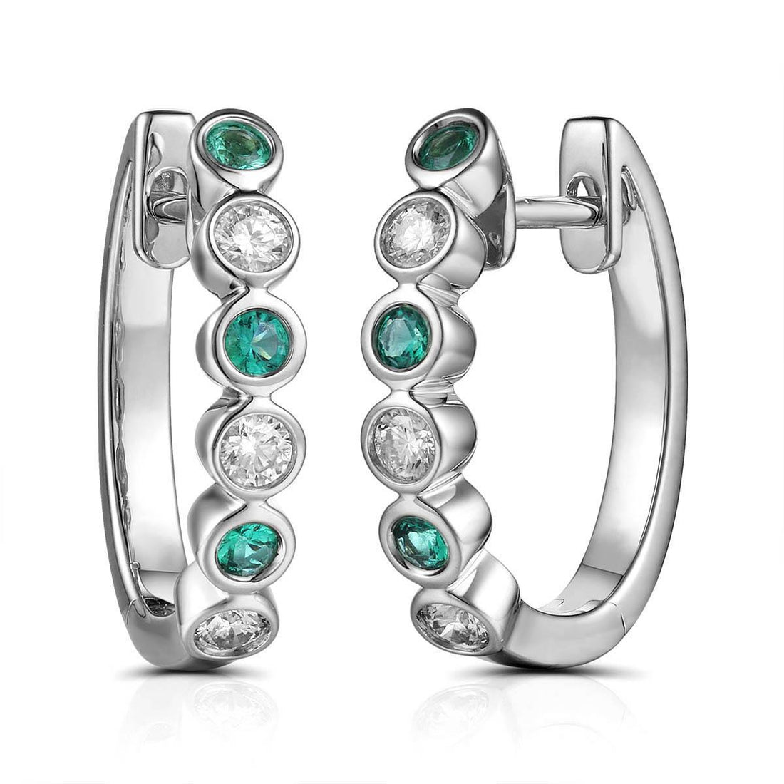 Emerald and Diamond Earrings