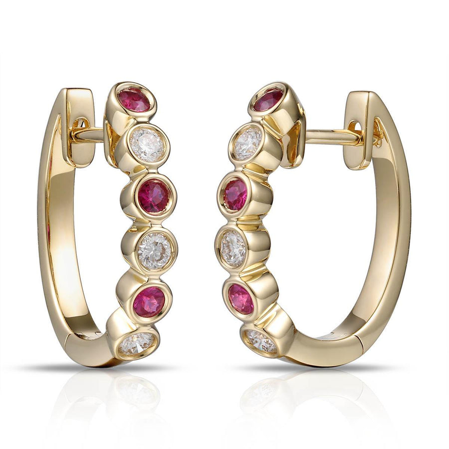 Ruby and Diamond Earrings