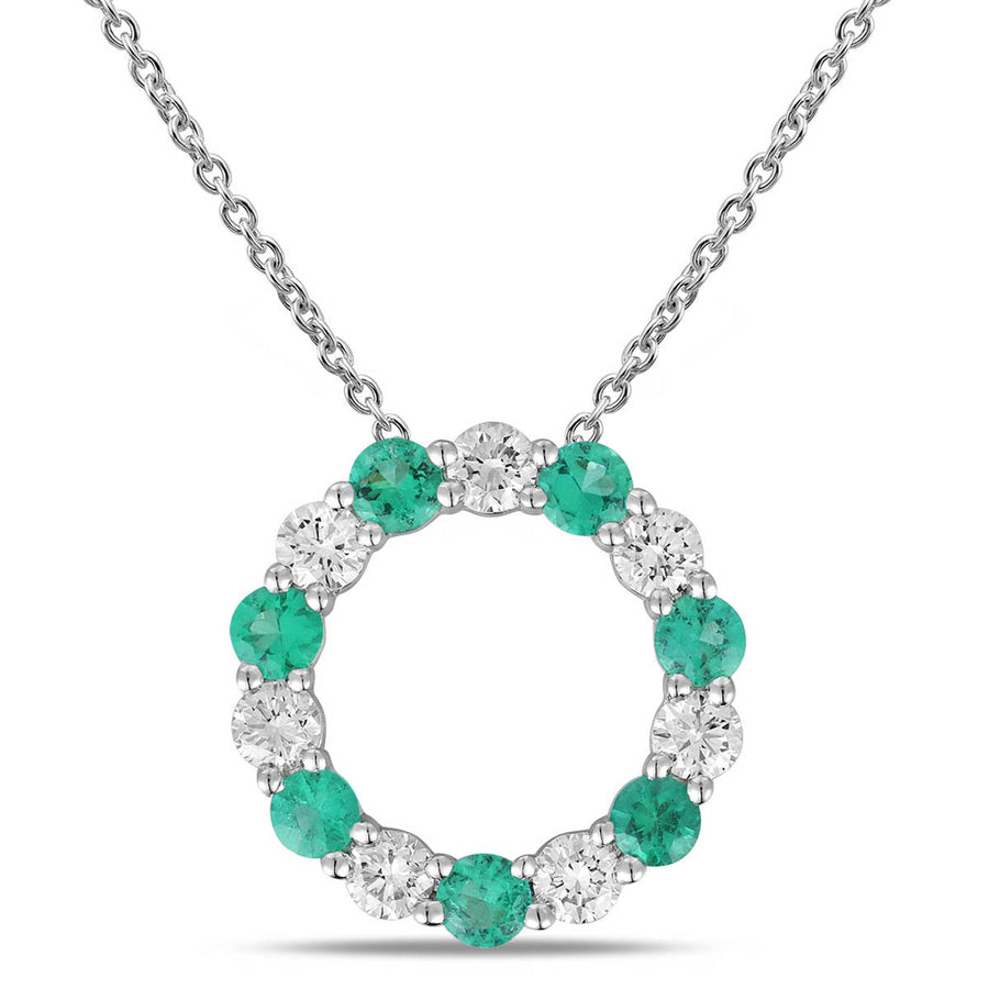 Emerald and Diamond Pendant